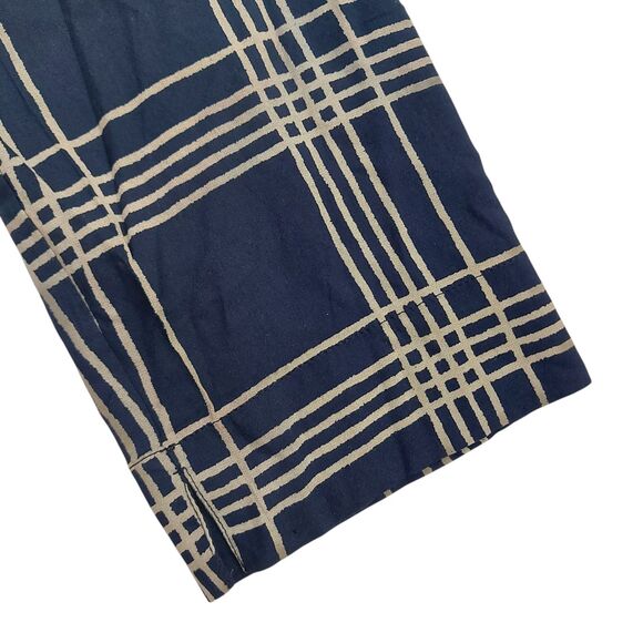 MASAI Copenhagen Narcelle Midi Dress Womens Medium Navy V-Neck Check Academia - Picture 7 of 12